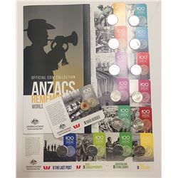 Australia, Twenty Cents - One Dollar, 2014, Anzacs Remembered Collection