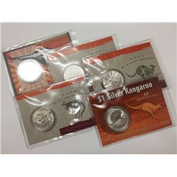 Australia, Uncirculated Silver 1oz Kangaroo Issues, 2000-04