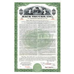 Mack Trucks, Inc., 1956 Specimen Bond