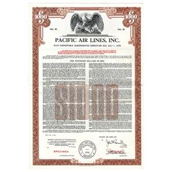 Pacific Air Lines, 1961 Specimen Bond