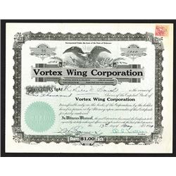 Vortex Wing Corp., 1929 Issued Stock