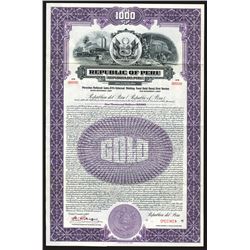 Republic of Peru, 1927 Specimen Bond