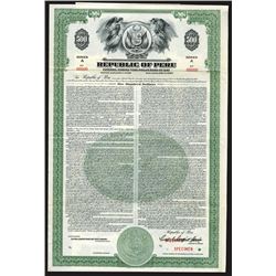 Republic of Peru, 1947 Specimen Bond
