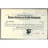 Image 1 : James Converse Cattle Company, ca.1890's Specimen Stock Certificate.
