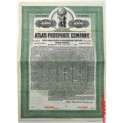 Atlas Phosphate Co., 1910 Specimen Bond