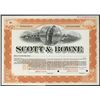 Image 1 : Scott & Bowne, Specimen Stock Certificate, ca.1910-20's.
