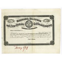Chicago St Louis and New Orleans Rail Road Co ca 1880 1890 Proof Chicago St Louis and New Orleans Rail Road Co ca 1880 1890 Proof