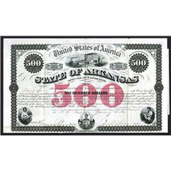 State of Arkansas 1872 Issued Bond.