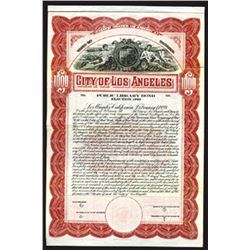 City of Los Angeles, 1923 Specimen Bond