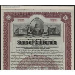 State of California, 1927 Specimen Bond