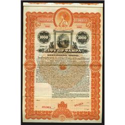 City of Tampa, 1899 Specimen Bond