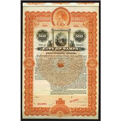 City of Tampa, 1899 Specimen Bond