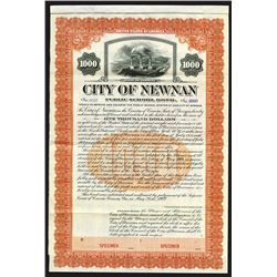 City of Newnan, 1909 Specimen Bond