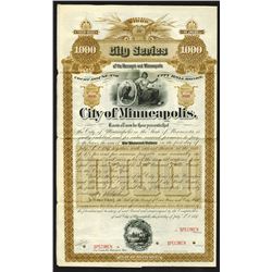 City of Minneapolis, 1887 Specimen Bond