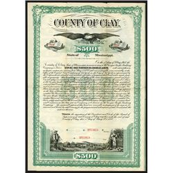 County of Clay, 1888 Specimen Bond