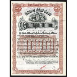 County of Union, 1890 Specimen Bond