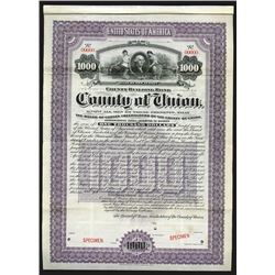 County of Union, 1902 Specimen Bond