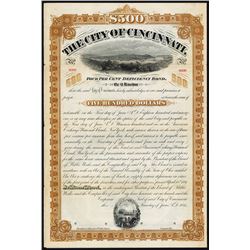 City of Cincinnati, 1881 Specimen Bond