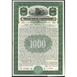 Tacajo Sugar Corp., 1916 Specimen Bond