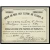 Image 1 : Bingham and Moose River Telephone and Telegraph Co., 1887 Issued Stock