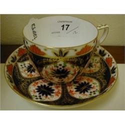 Five Royal Crown Derby Cups and Saucers, pattern No 876, and a matching coffee can and saucer (12)