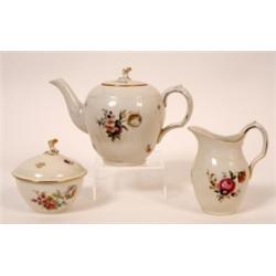A Royal Copenhagen Part Tea Set, decorated flowers on a pale cream ground (qty) See illustration