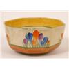 Image 1 : A Clarice Cliff Crocus Pattern Octagonal Bowl, 21 cm See illustration
