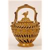 Image 1 : An Earthenware Jar and Cover, with pierced decoration and a bird finial (slight damage) See illustr