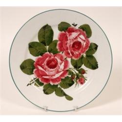 A Wemyss Pottery Plate, painted roses, script mark (small chip) 24 5 cm See illustration