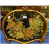 Image 1 : A Victorian Needlework Panel, in a walnut frame (form a pole screen) 49 cm