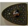 Image 1 : A Gilt Metal Patch Box, decorated an enamel panel, 4 cm