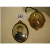 Image 1 : A 19th Century Portrait Miniature, of a gentleman in naval uniform, initialled ICK, 7 cm, and anothe