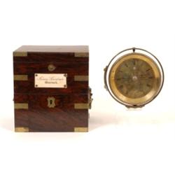 A Victorian Marine Two Day Chronometer, the 9 5 cm dial signed "Charles Shepherd, maker to the Royal