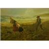 Image 1 : H*** MacCallum, a Scottish family ploughing by the coast, signed, oil on canvas, 50 x 75 cm