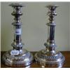 Image 1 : A Pair of Victorian Plated on Copper Telescopic Candlesticks, 26 cm