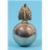 Image 1 : A Silver Table Lighter, of spherical form, with flambeau finial, Goldsmiths and Silversmiths Company