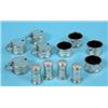 Image 1 : A Silver Condiment Set, of plain cylindrical form, comprising four pepper pots, four salts, and four