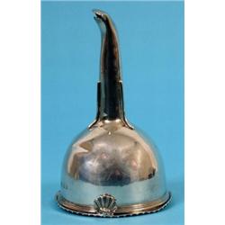 A William IV Silver Wine Funnel, initialled and dated 1833, with gadroon edging, Robert Hennell II,