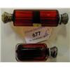 Image 1 : A Victorian Cranberry Glass Double Ended Scent Bottle, and a similar scent bottle (2)