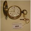 Image 1 : A Silver Hunter Pocket Watch, the enamel dial with Roman numerals, signed "Joseph Johnson Liverpool"