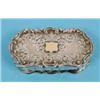 Image 1 : A Early Victorian Silver Snuff Box, engraved scrolls, with vacant cartouche, marks indistinct