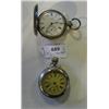Image 1 : A Silver Hunter Pocket Watch, the enamel dial with Roman numerals, signed "J T Sleep Ballaarat", and