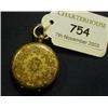 Image 2 : A 14ct Gold Fob Watch, with engraved decoration and Roman numerals