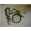 Image 1 : A Silver Open Face Pocket Watch, with Albert