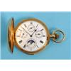 Image 1 : A Victorian 18ct Gold Hunter Pocket Watch, monogrammed, and crested with a motto beneath, the enamel