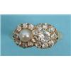Image 1 : A Diamond and Seed Pearl Ring, formed from two entwined circles See illustration