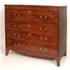 Image 1 : A George III Mahogany Secretaire Chest, having a single long drawer enclosing a fitted interior, abo