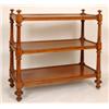 Image 1 : A Victorian Oak Three Tier Buffet, with mushroom finials on reeded supports, with turned feet, 113 c