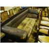 Image 1 : A William IV Stained Wood Sofa, with double scroll ends on turned legs, 240 cm