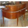 Image 2 : An Edwardian Inlaid Mahogany Carlton House Desk, the superstructure with central cupboard flanked by